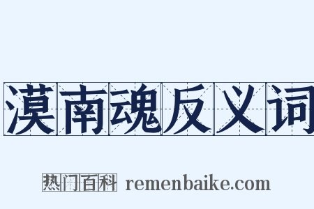 漠南魂反义词是什么意思的图片